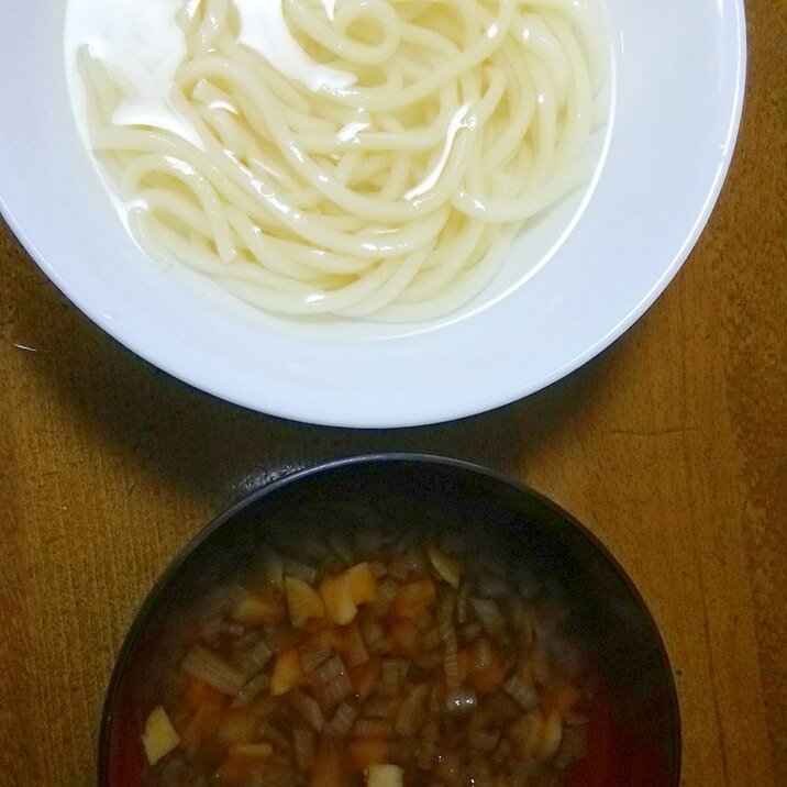 温かうどんのつけ麺